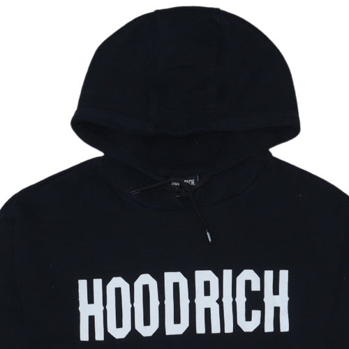 Hoodrich Men's Black XL Pullover Hoodie with Logo and Zip Pocket