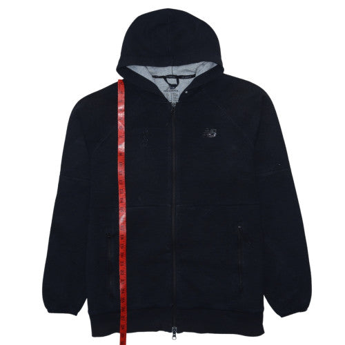 New Balance Men's Black XL Full Zip Hoodie with Logo
