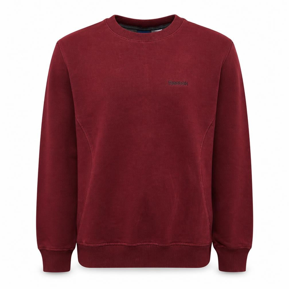 Reebok Men's Burgundy Crew Neck Pullover Sweatshirt Size S
