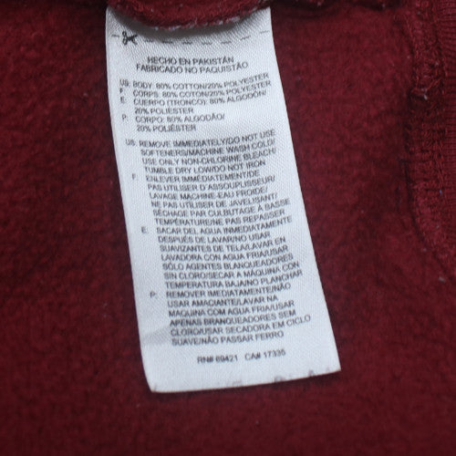 Reebok Men's Burgundy Crew Neck Pullover Sweatshirt Size S