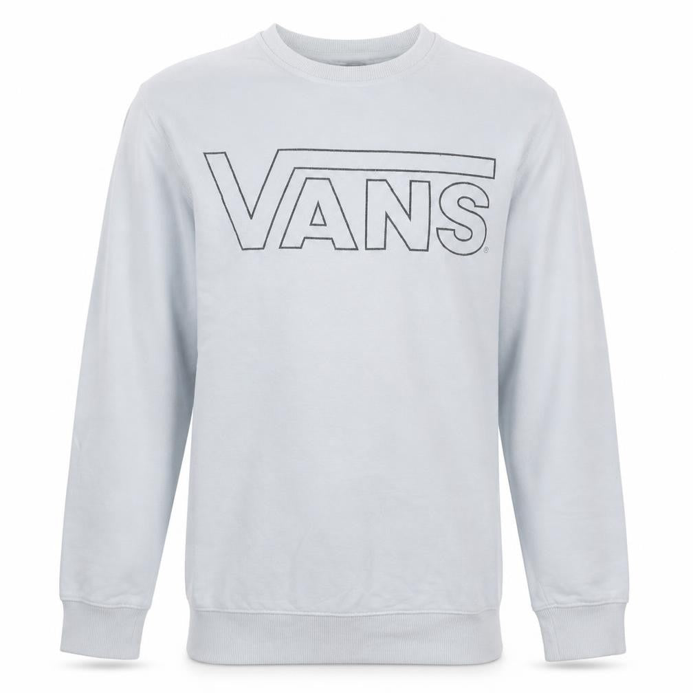 Vans Men's White Crew Neck Pullover Sweatshirt Size M