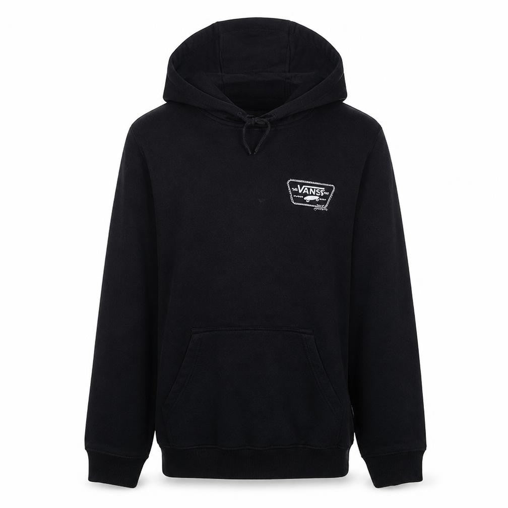 Vans Men's Black Pullover Hoodie Small Skate Logo Fleece Sweatshirt