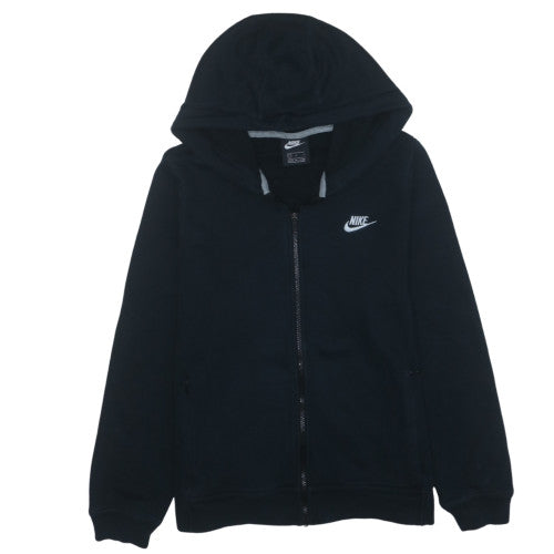 Nike Men's Black L Full Zip Hoodie - Fleece Cotton Blend