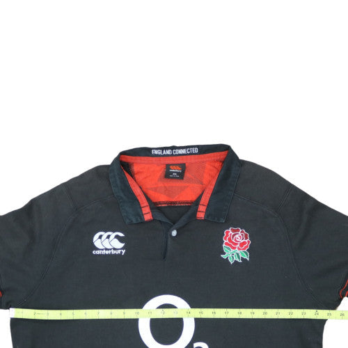 Canterbury England Rugby Men Black 2XL Henley Sweatshirt