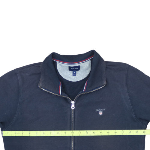 Gant Men's Blue Full Zip Sweatshirt M Regular Fit High Neck