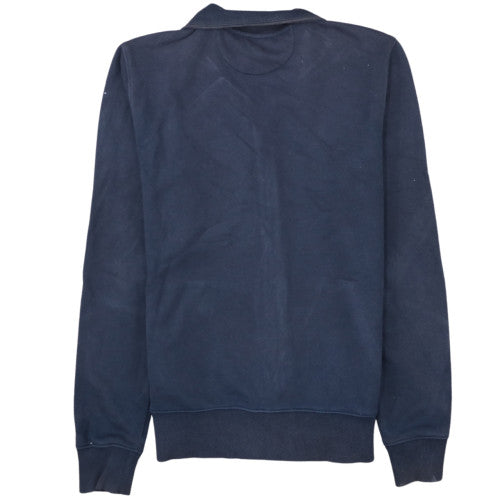 Gant Men's Blue Full Zip Sweatshirt M Regular Fit High Neck