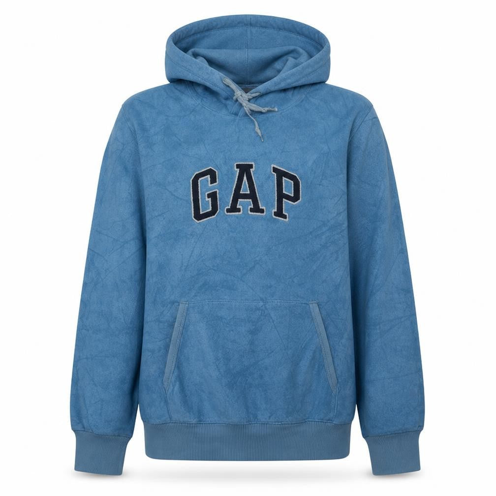 Gap Womens Blue Pullover Hoodie Medium Fleece Casual Sweatshirt