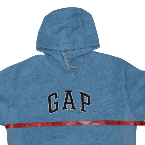 GAP Womens Blue Pullover Hoodie Medium Fleece Casual Sweatshirt