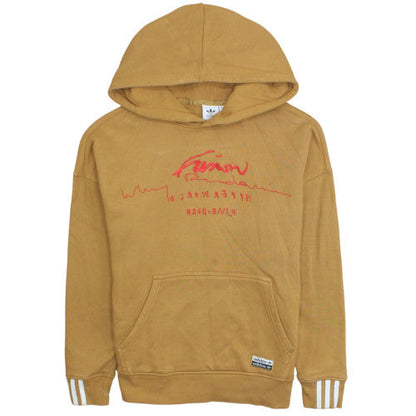 Additional front view of Adidas women’s camel hoodie, size UK 8, tan pullover hooded sweatshirt