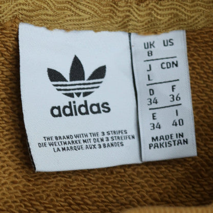 Additional view of Adidas women’s camel hoodie, size UK 8, tan pullover hooded sweatshirt