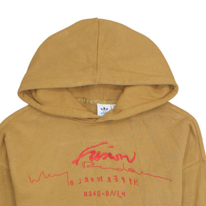 Additional view of Adidas women’s camel hoodie, size UK 8, tan pullover hooded sweatshirt