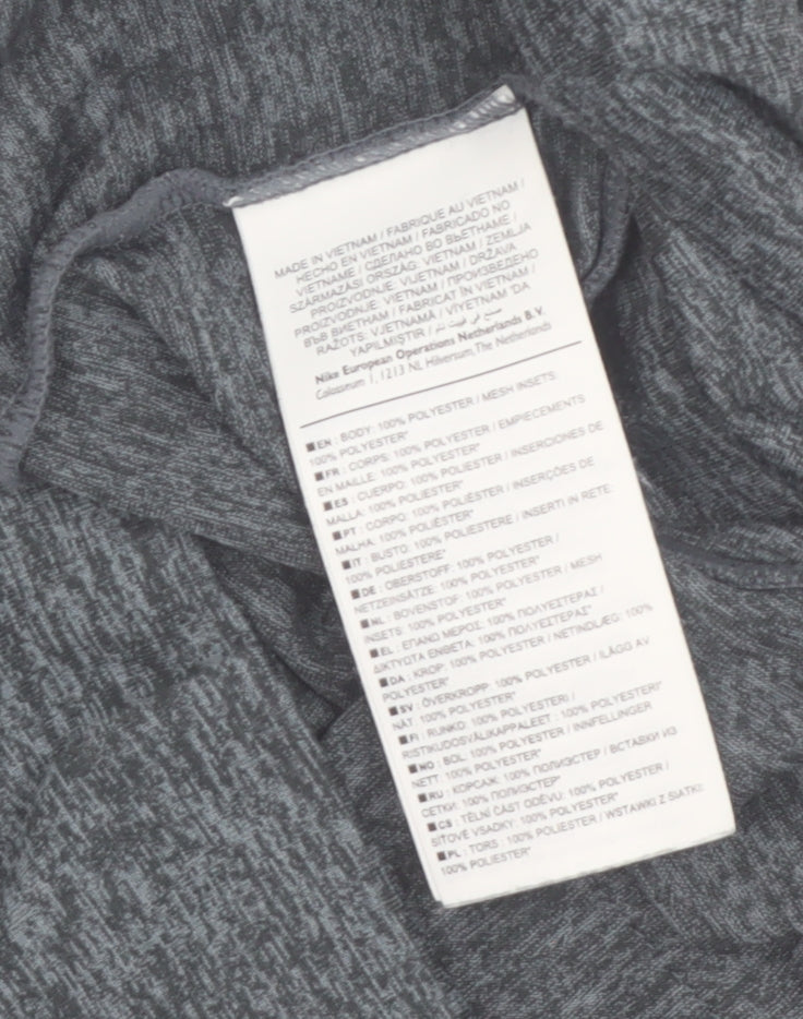 Nike Womens Grey Dri-FIT Racerback Gym Tank Top Size M