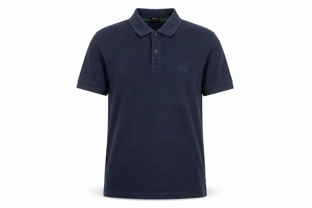 Hugo Boss Men's Blue Regular Fit Pima Cotton Polo Shirt M