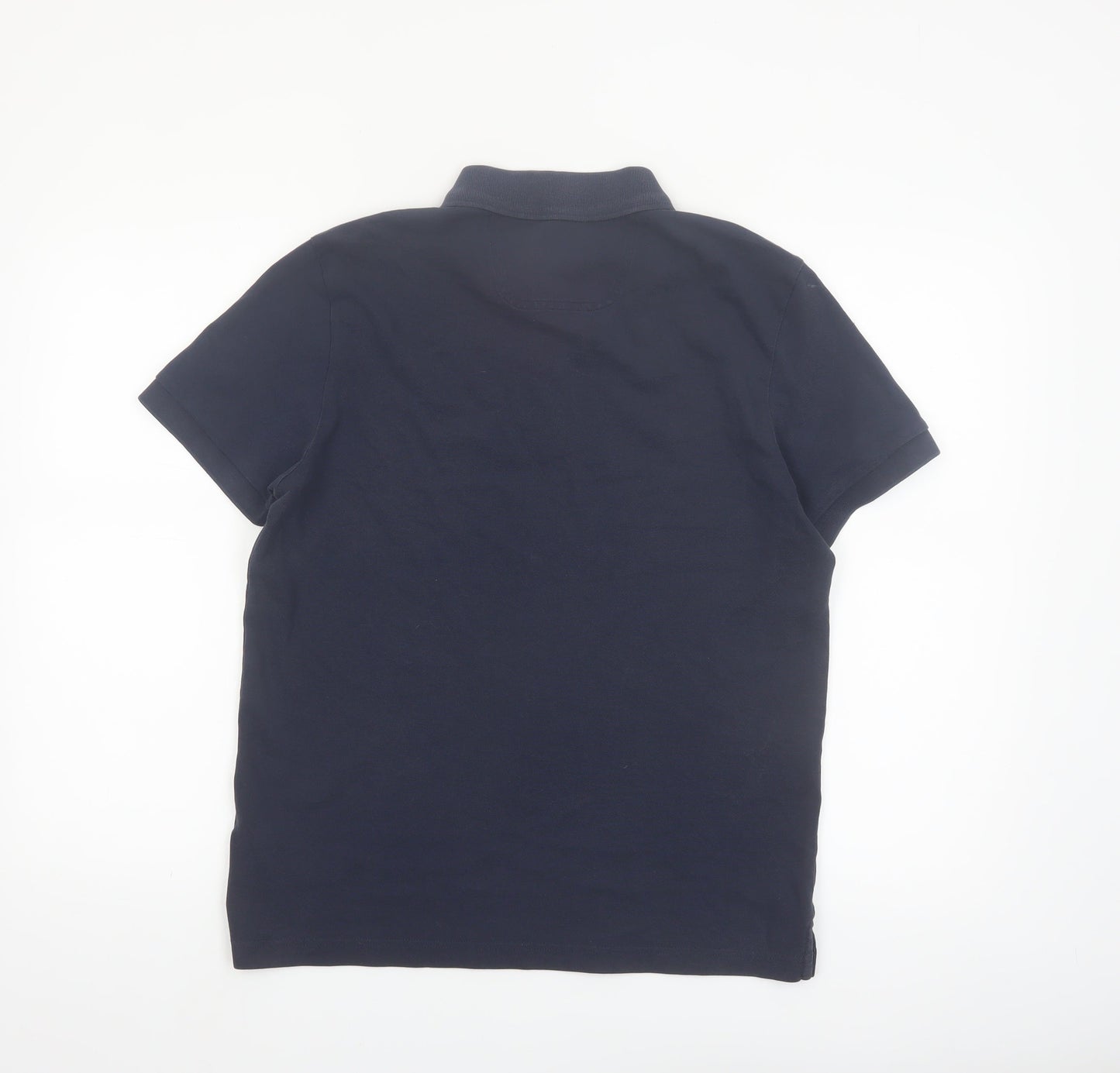 Hugo Boss Men's Blue Regular Fit Pima Cotton Polo Shirt M