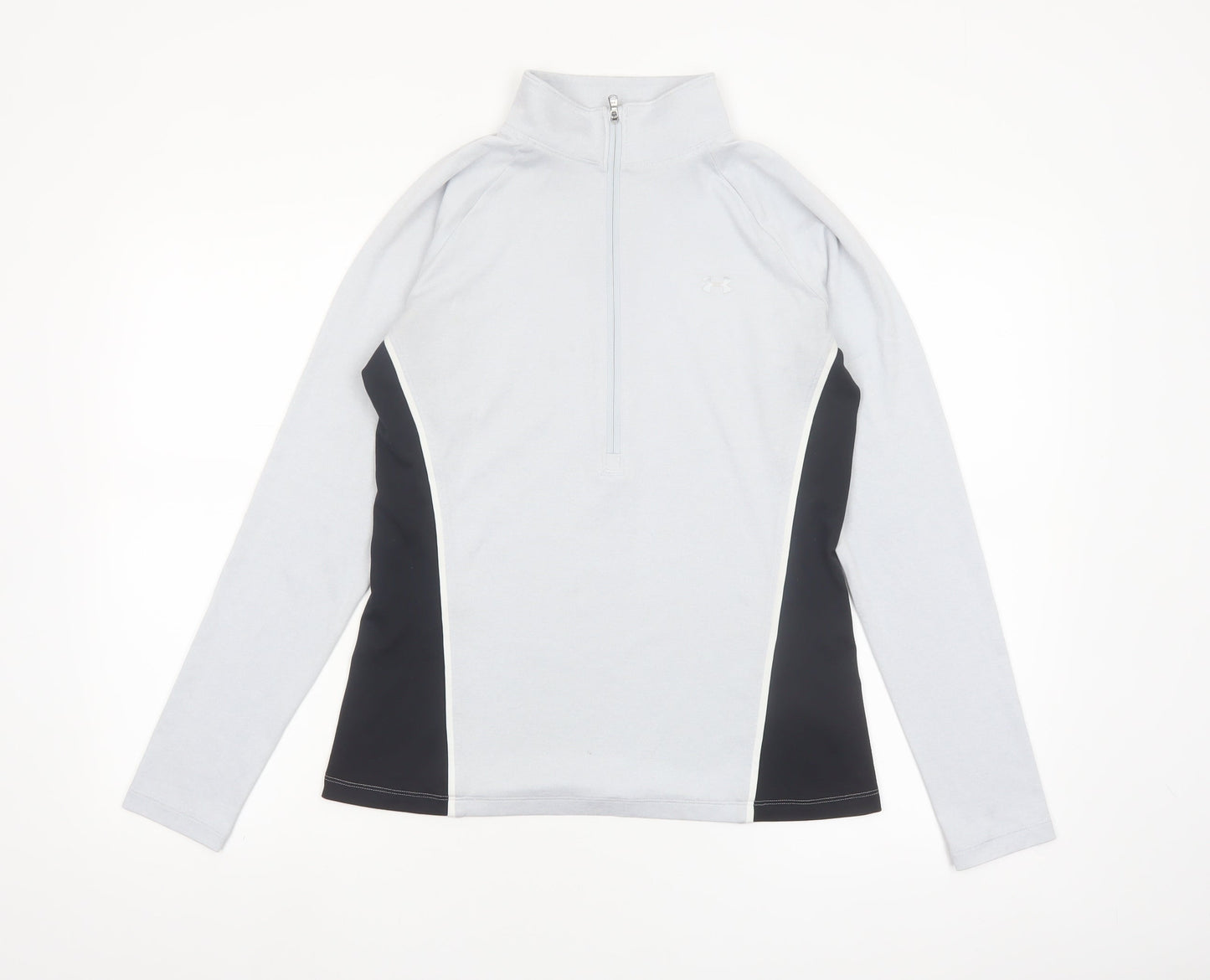 Under Armour Women’s Grey 1/4 Zip Long Sleeve HeatGear Top M