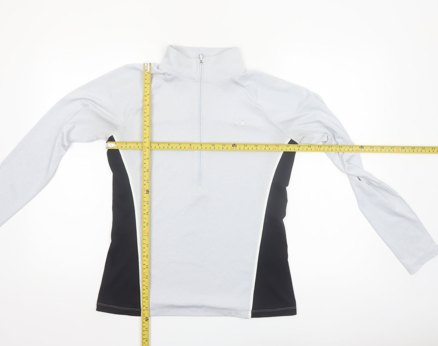 Under Armour Women’s Grey 1/4 Zip Long Sleeve HeatGear Top M