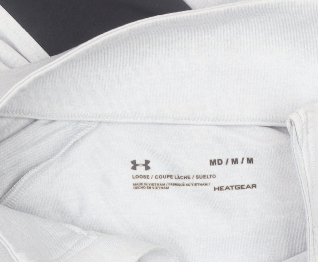Under Armour Women’s Grey 1/4 Zip Long Sleeve HeatGear Top M