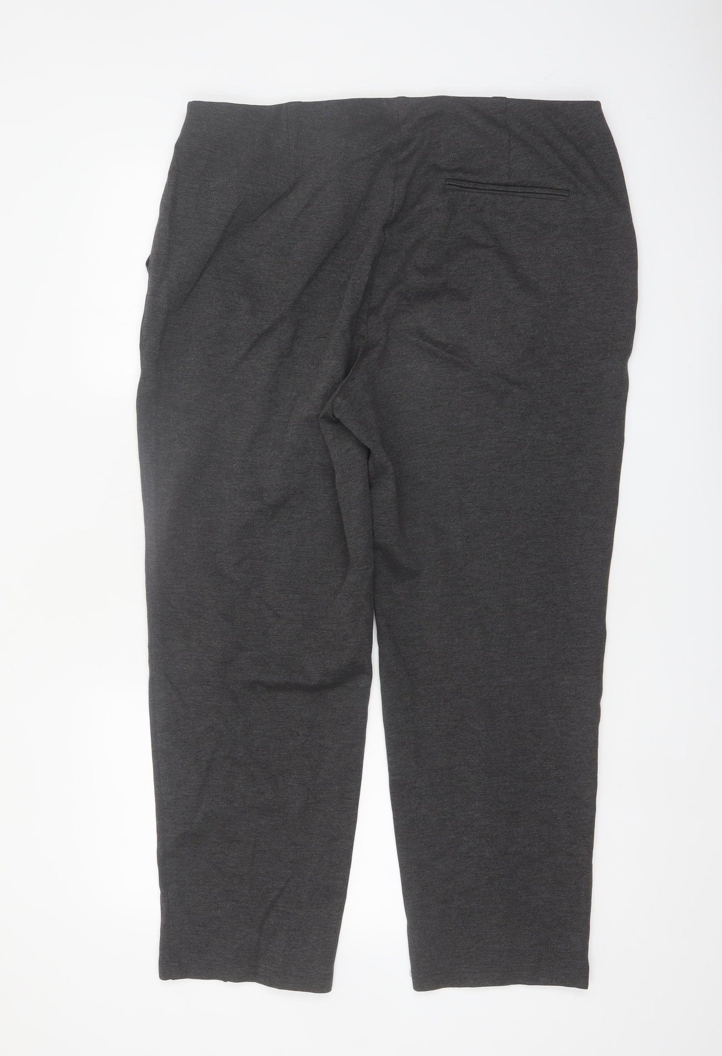 Marks and Spencer Women Grey Size 18 Straight Leg Trousers