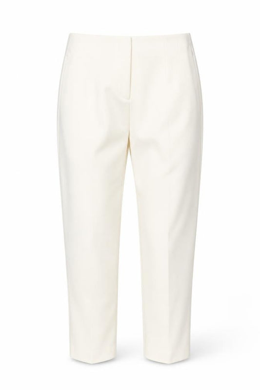 Marks and Spencer Women Ivory Regular Fit Tapered Trousers Size 10