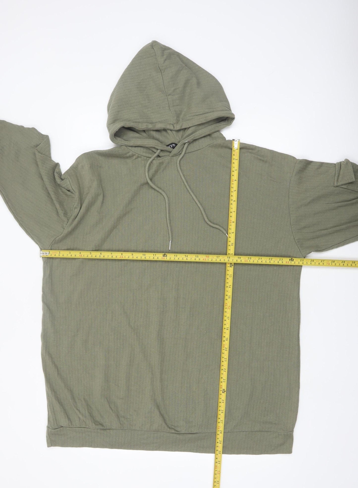 Yours Women's Khaki Long Sleeve Hooded Pullover Hoodie Size 20