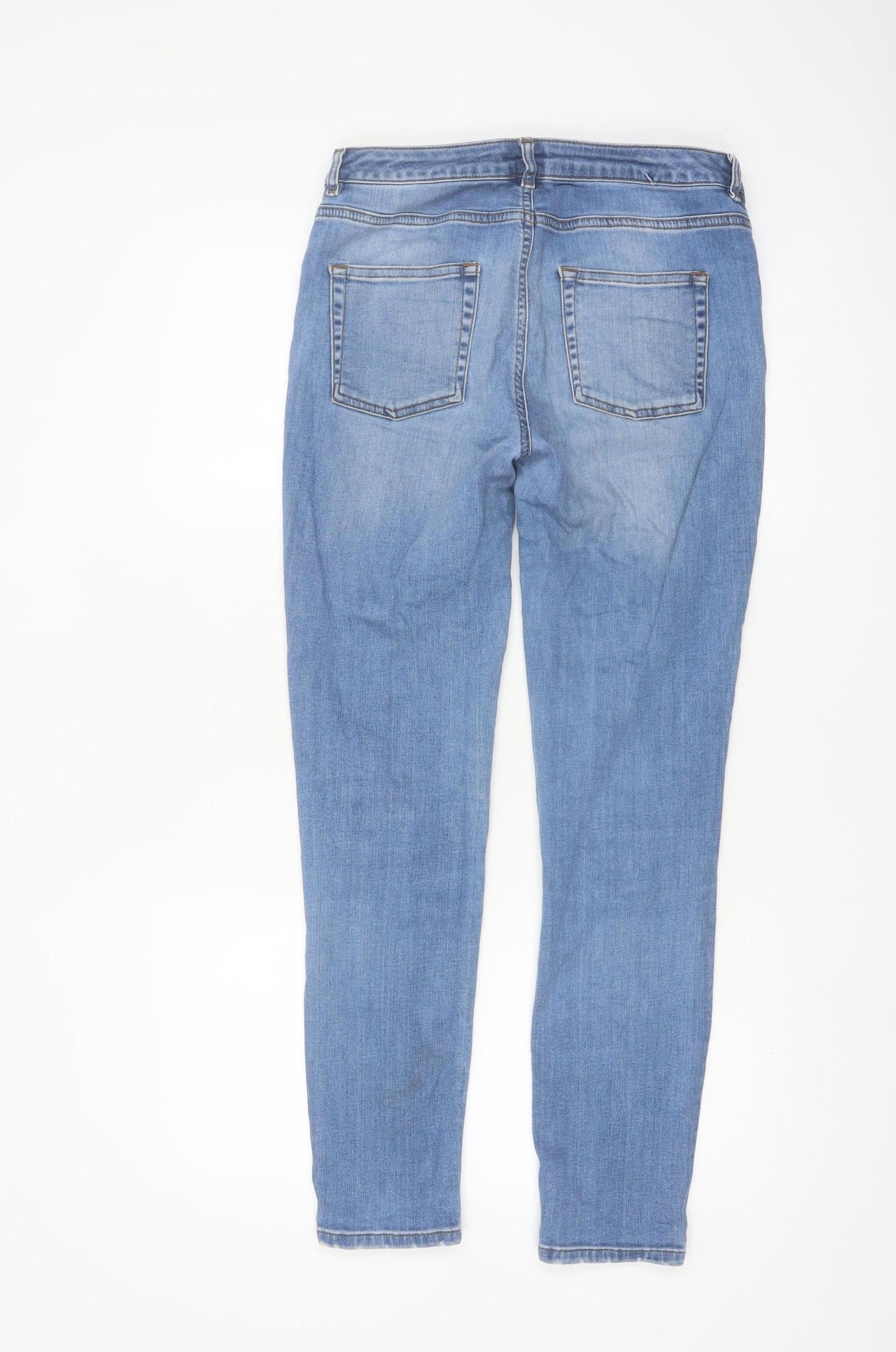 WAREDENIM Women's Blue Skinny Mid-Rise Stretch Jeans UK 10