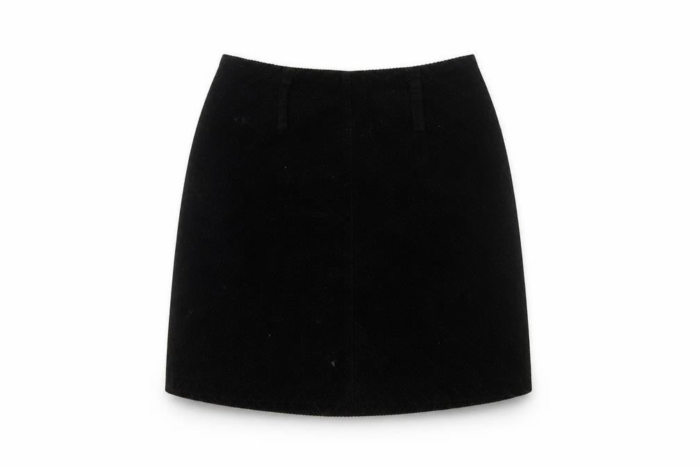 Denim Co. Women's Black Corduroy Mini Skirt Size 8