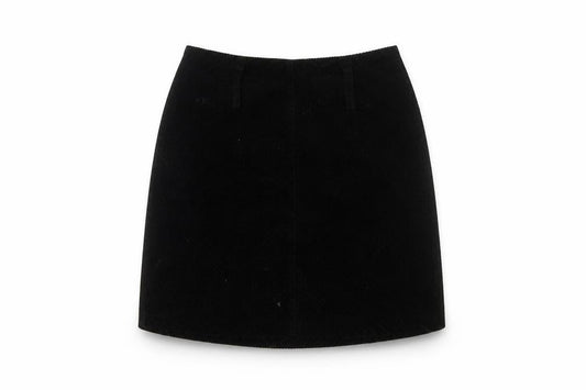 Denim Co. Women's Black Corduroy Mini Skirt Size 8