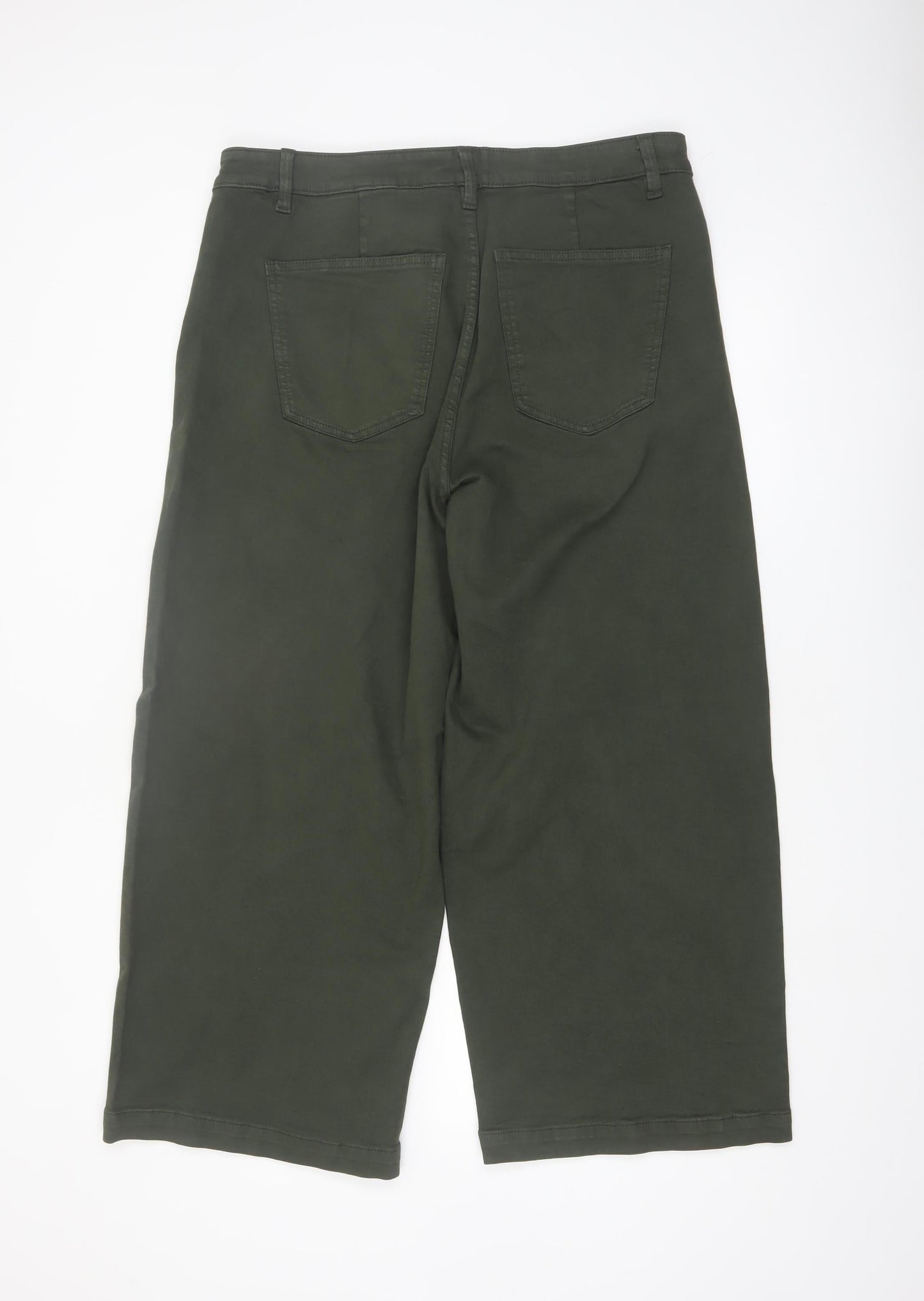Marks and Spencer Women’s Green Size 18 Short Wide-Leg Jeans