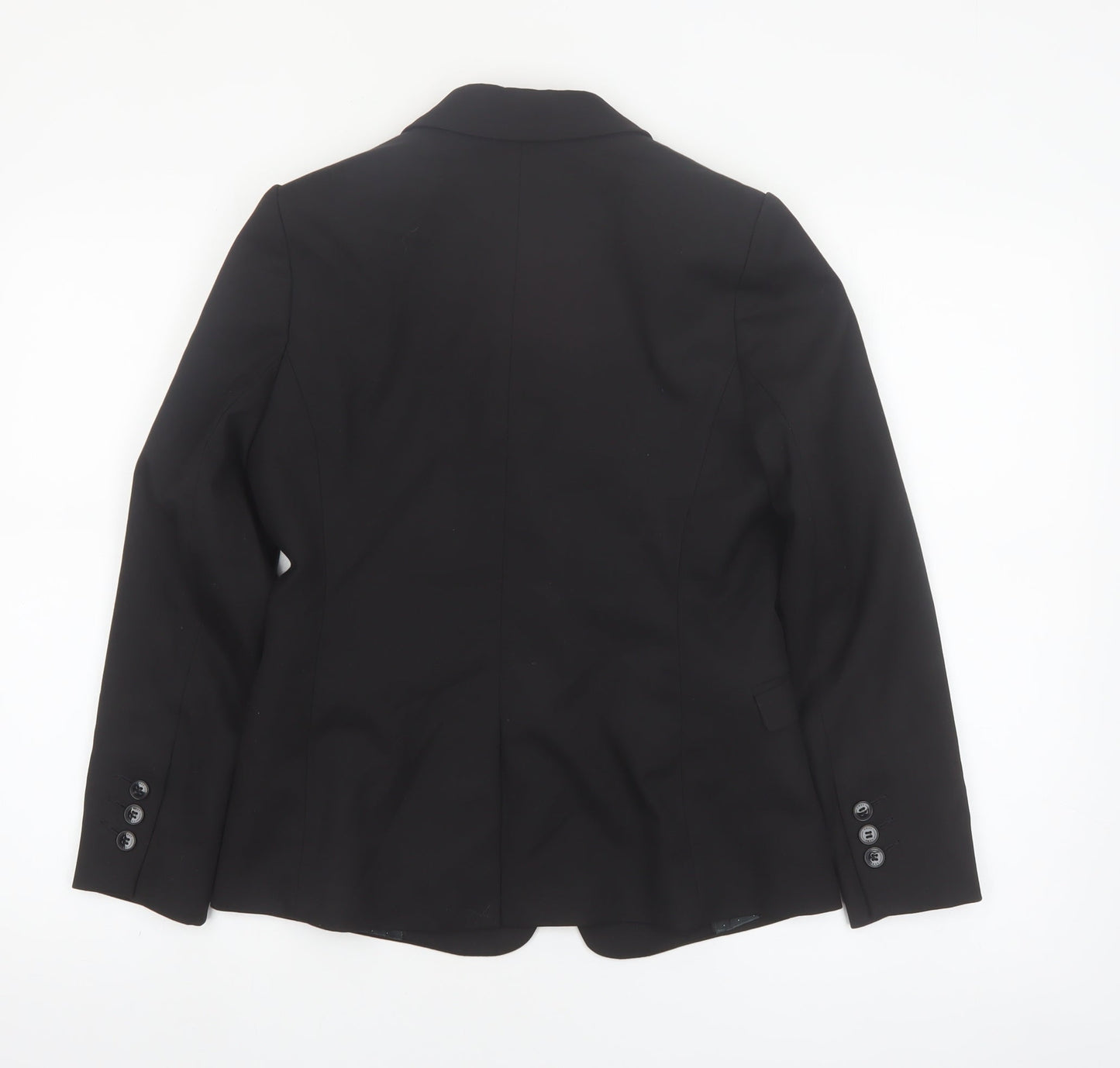 Next Women Black Petite Blazer Single-Breasted UK 8P Classic Fit