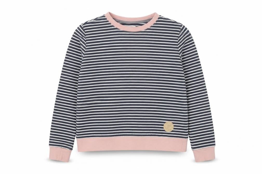 RESERVED Women’s Navy Striped Sweatshirt Medium Organic Cotton