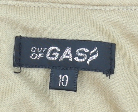 Out of Gas Women's Gold Sequin Cropped Blouse Size 10