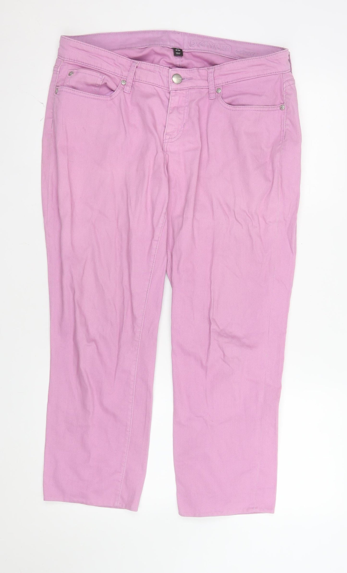 Gap Women's Pink Skinny Jeans Size 8 Slim Fit Mid Rise Denim
