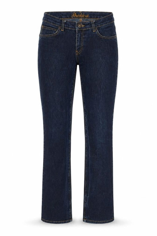 Shakira Women's Blue Straight Leg Stretch Denim Jeans Size 12