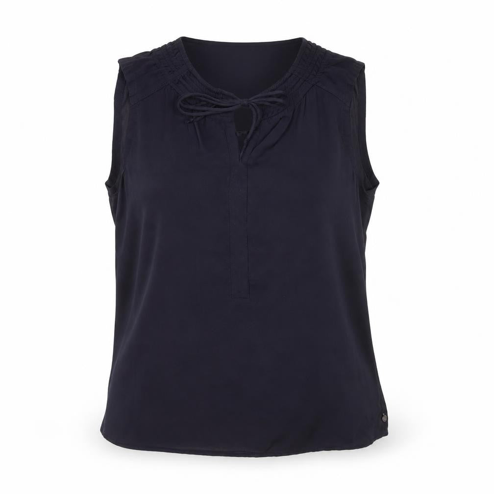 Maison Scotch Women's Blue Sleeveless Chiffon Blouse Size 10