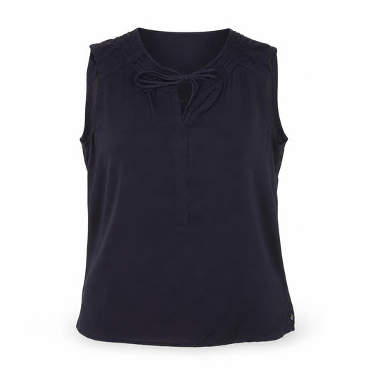 Maison Scotch Women's Blue Sleeveless Chiffon Blouse Size 10