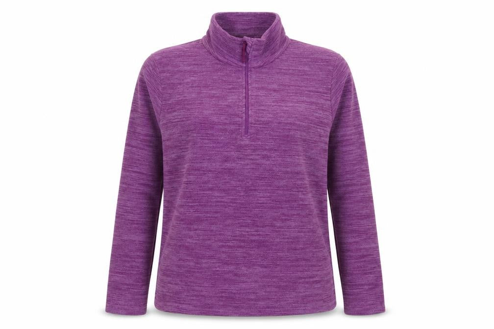 Mountain Warehouse Women Purple 1/2 Zip Fleece Pullover UK 12