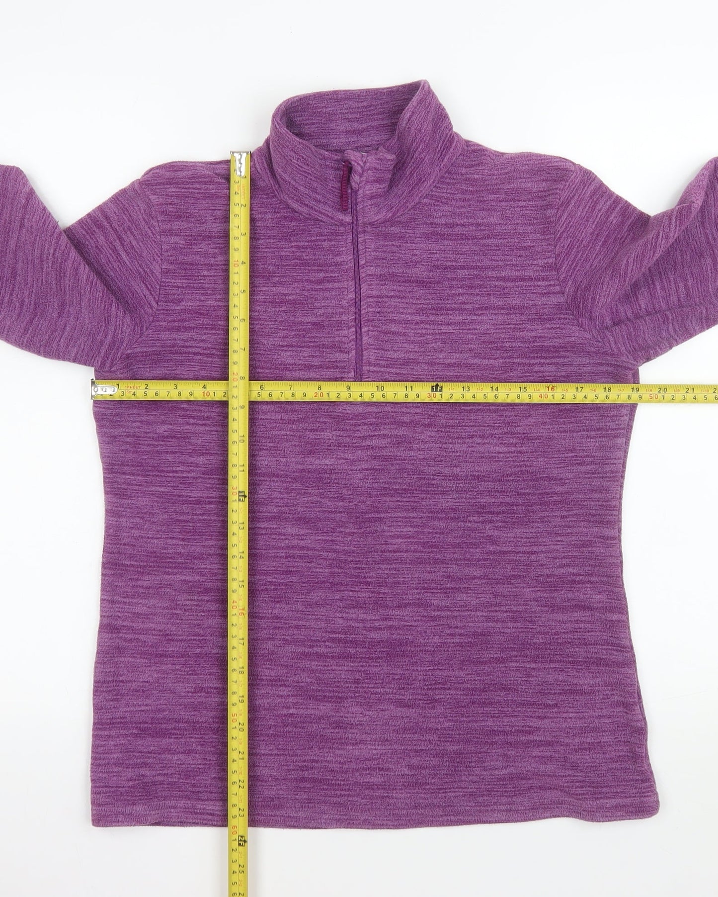 Mountain Warehouse Women Purple 1/2 Zip Fleece Pullover UK 12