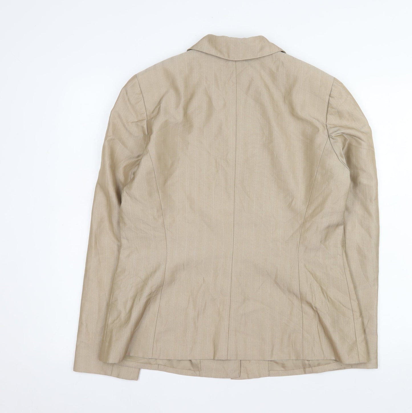 Jones New York Women Beige Size 14 Single-Breasted Blazer Jacket