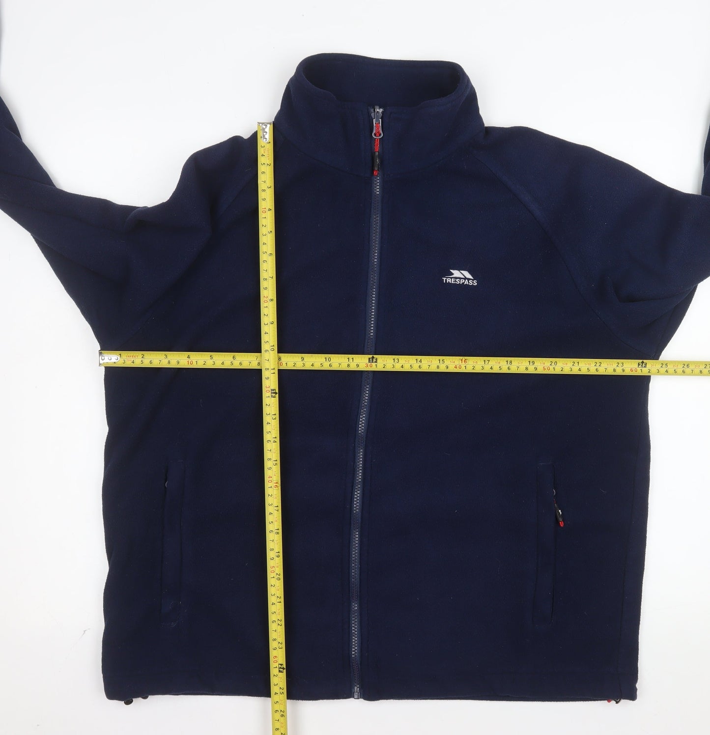 Trespass Men Blue Fleece Full Zip Outdoor Jacket Size L