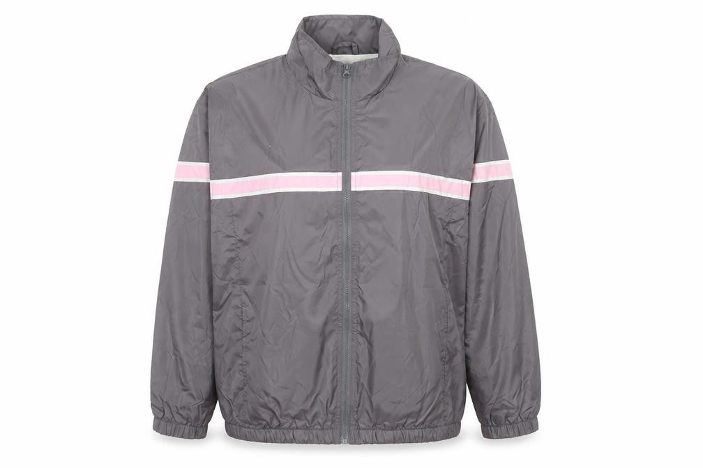 Rebecca Malone Women's Grey Lightweight Windbreaker Jacket L