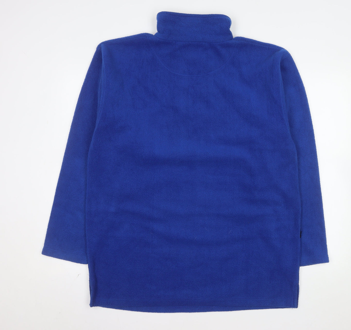 Bruebeck Men’s Blue Fleece 1/4 Zip USA Logo Sweatshirt Size L