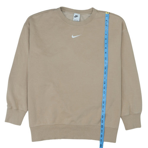 Nike Women’s Beige Crew Neck Pullover Sweatshirt Size L