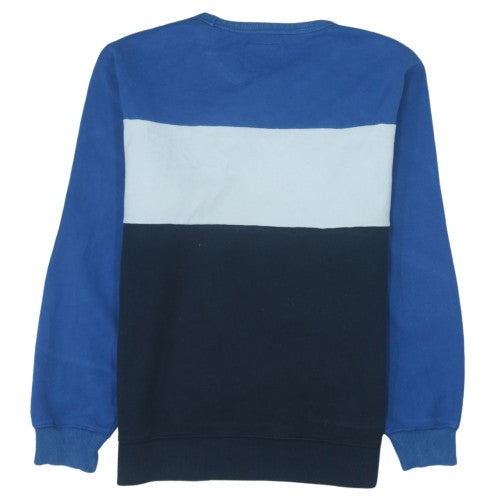 Diesel Mens Blue Crew Neck Sweatshirt L Graphic Cotton Blend