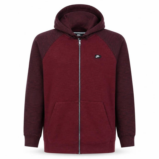 Nike Men's Red Full Zip Hoodie Size L Regular Fit Sportswear