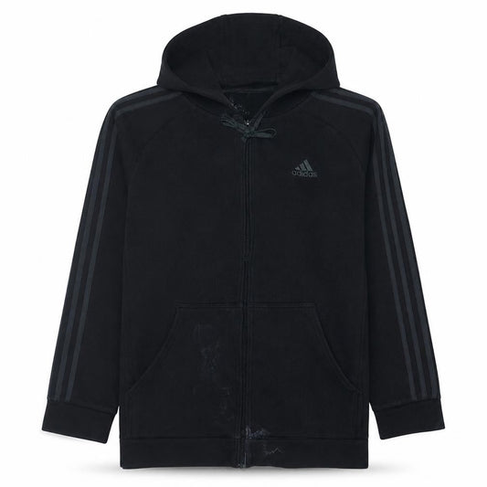 Adidas Men's Black Full Zip Hoodie Size M Sports Fleece Sweatshirt