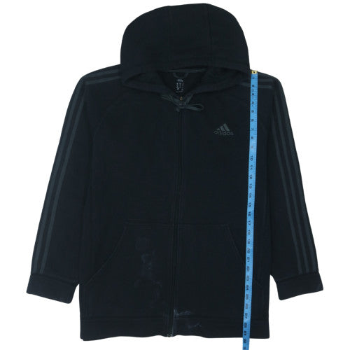 Adidas Men's Black Full Zip Hoodie Size M Sports Fleece Sweatshirt