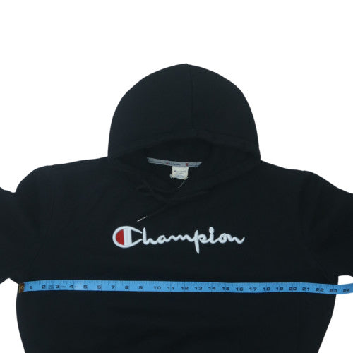 Champion Men's Black XL Pullover Hoodie Embroidered Logo Sportswear