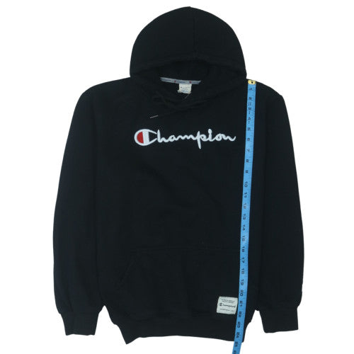 Champion Men's Black XL Pullover Hoodie Embroidered Logo Sportswear