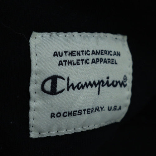 Champion Men's Black XL Pullover Hoodie Embroidered Logo Sportswear
