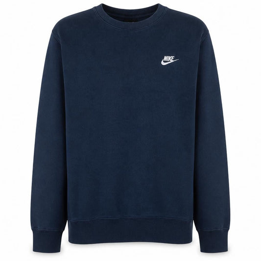Nike Mens Blue Crew Neck Fleece Pullover Sweatshirt L
